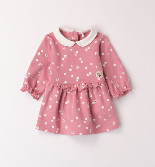 Abito Felpa Fiorellini 4F142 - Coccole e Ricami p.iva IT09642670583