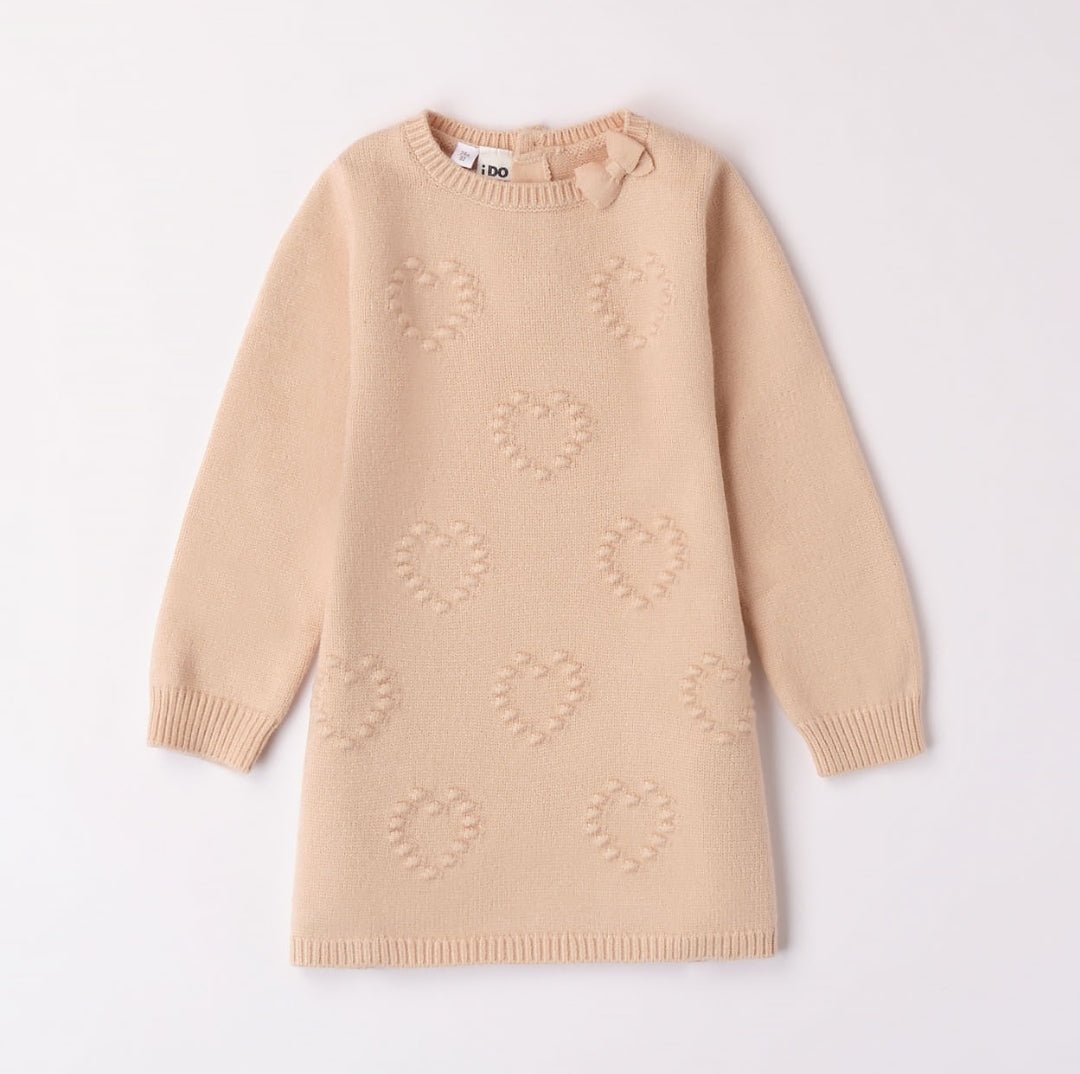 Abito Maglia Cuori - Coccole e Ricami