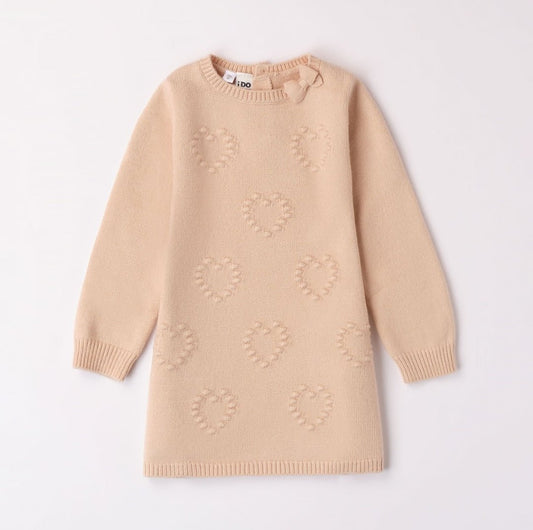 Abito Maglia Cuori - Coccole e Ricami