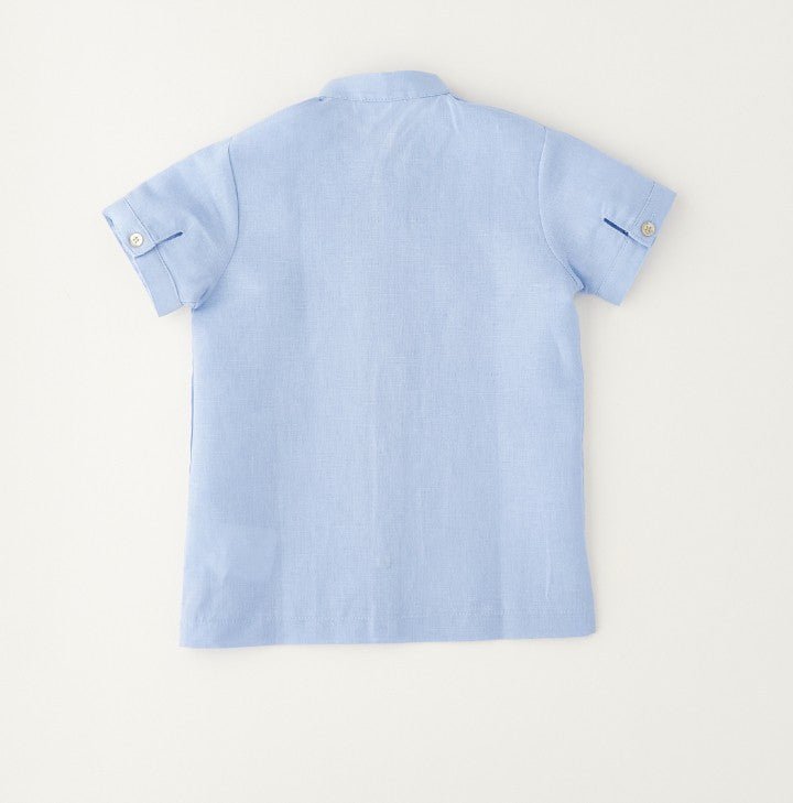 Camicia Lino Neonato 4G157 - Coccole e Ricami p.iva IT09642670583