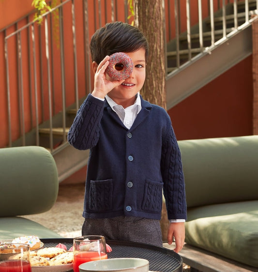 Cardigan Trecce Bambino - Coccole e Ricami