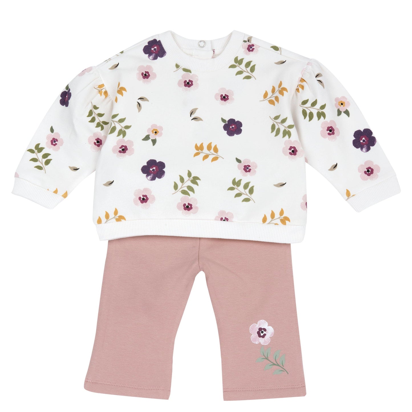 Completo Felpa Fiori 103175 - Coccole e Ricami