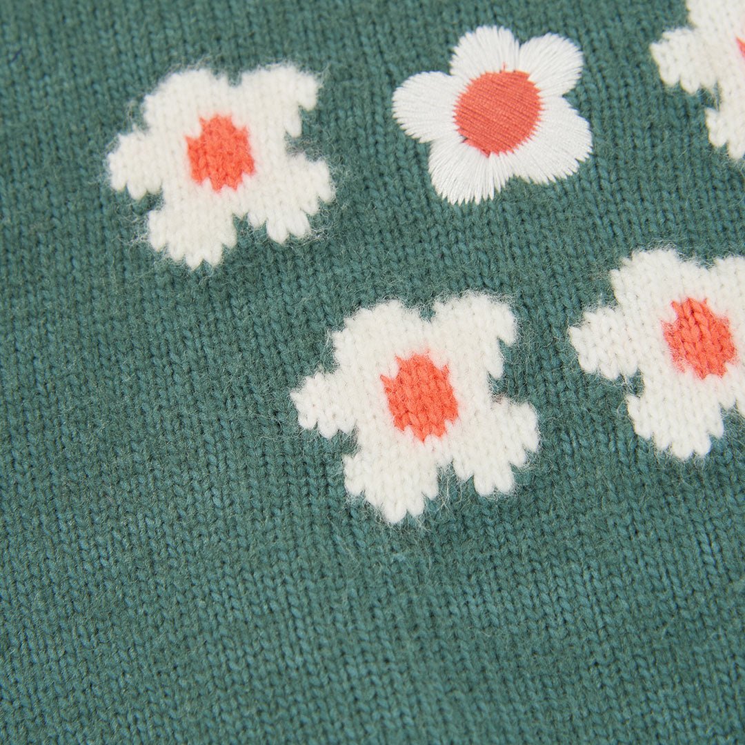 Gilet Maglia Fiori 334099 - Coccole e Ricami p.iva IT09642670583