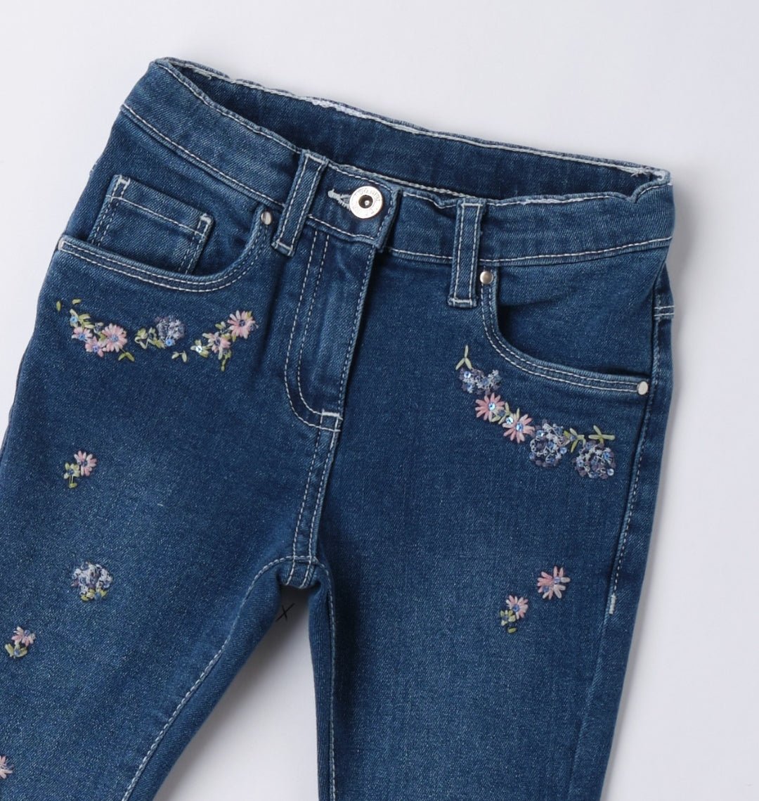 Jeans Bimba Fiorellini - Coccole e Ricami p.iva IT09642670583