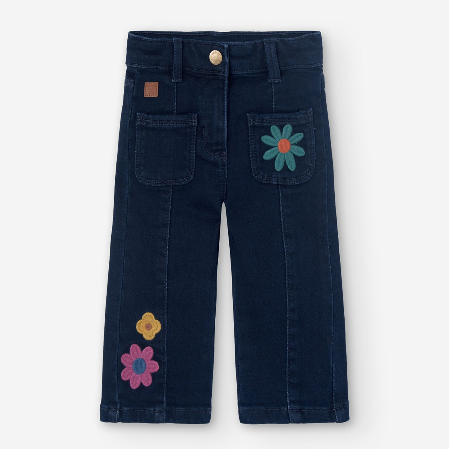 Jeans Fiori ricamati - Coccole e Ricami