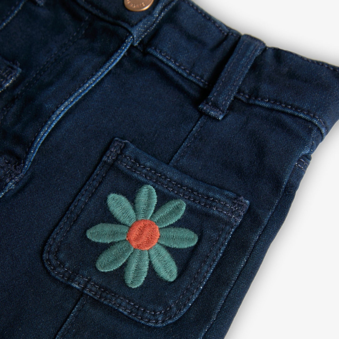 Jeans Fiori ricamati - Coccole e Ricami