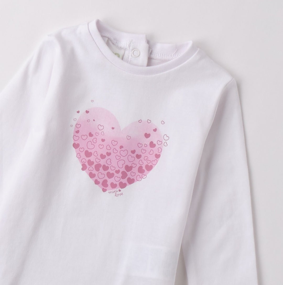 Maglia manica lunga Cuore - Coccole e Ricami p.iva IT09642670583