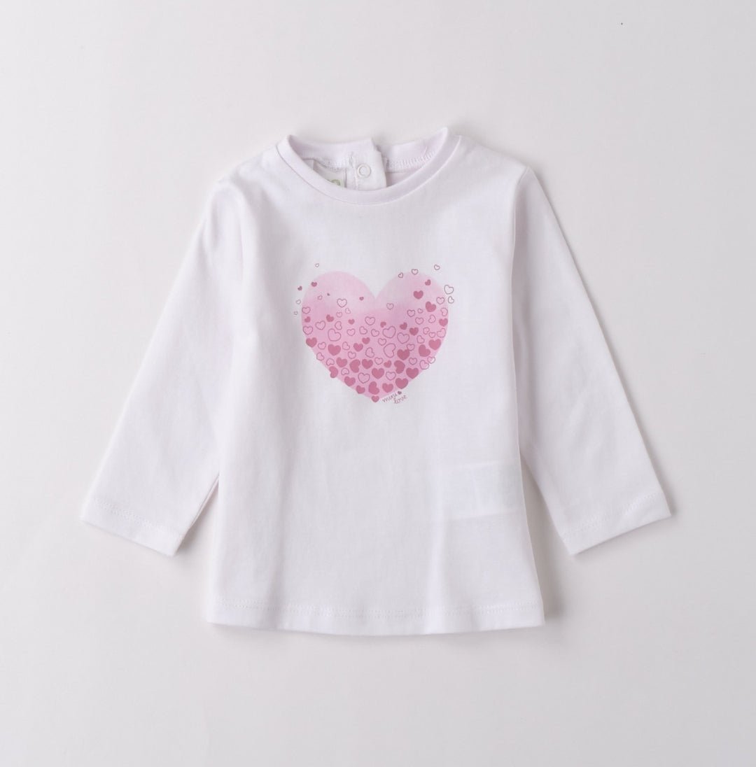 Maglia manica lunga Cuore - Coccole e Ricami p.iva IT09642670583