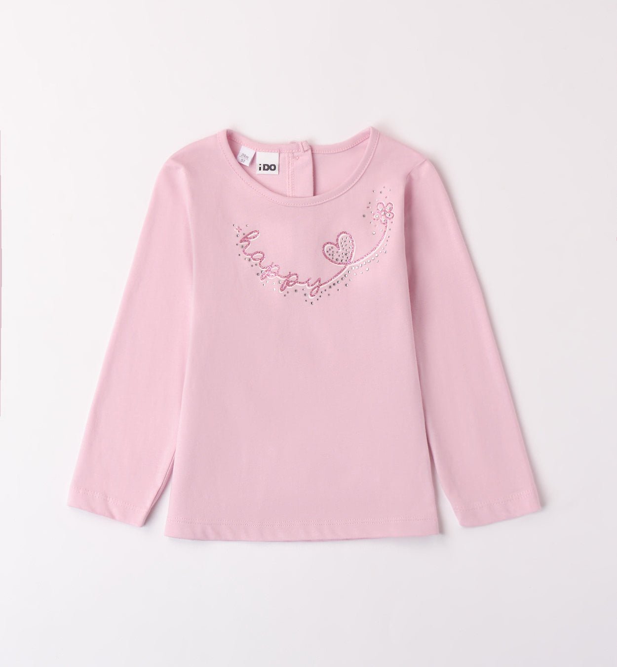 Maglia manica lunga Cuoricino - Coccole e Ricami p.iva IT09642670583