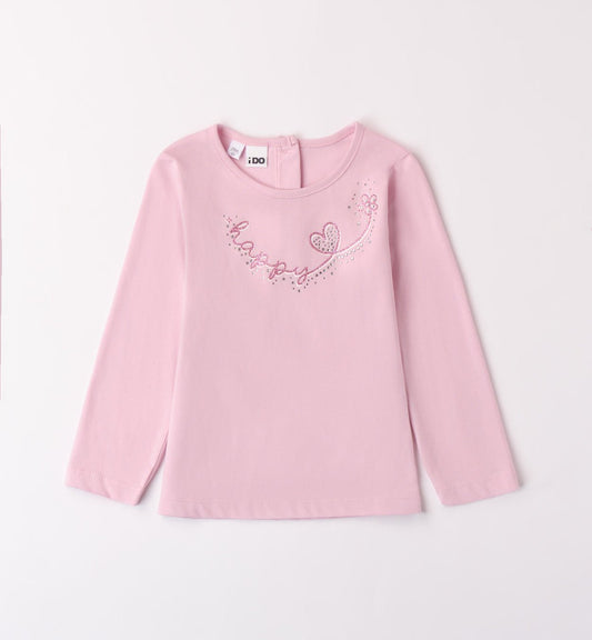 Maglia manica lunga Cuoricino - Coccole e Ricami p.iva IT09642670583