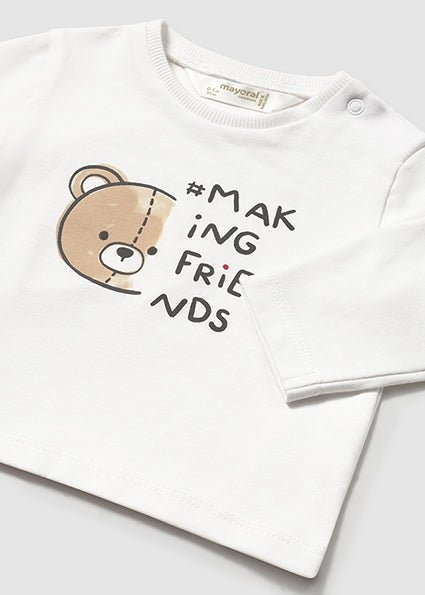 Maglia manica lunga Orso - Coccole e Ricami p.iva IT09642670583