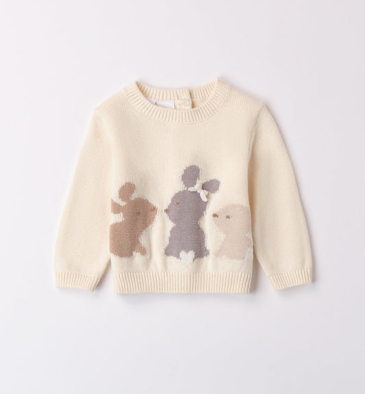 Maglione Coniglietti 4F130 - Coccole e Ricami p.iva IT09642670583