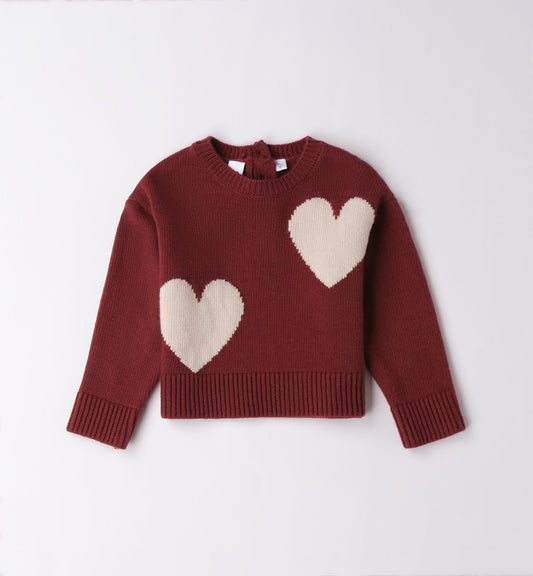 Maglione Cuori 4F720 - Coccole e Ricami p.iva IT09642670583