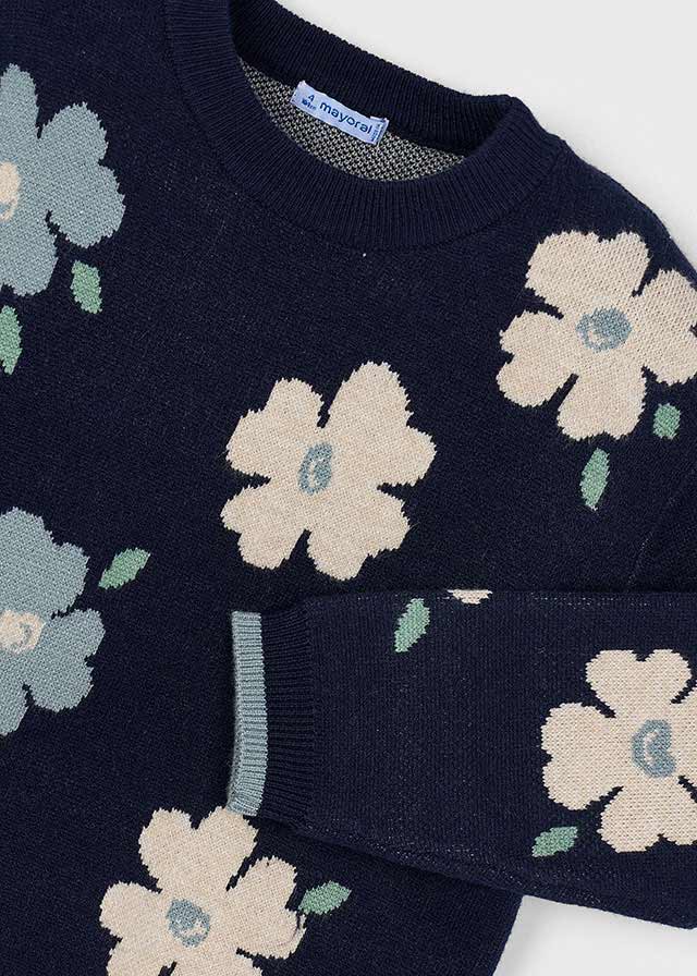 Maglione Girocollo Fiori 4303 - Coccole e Ricami p.iva IT09642670583