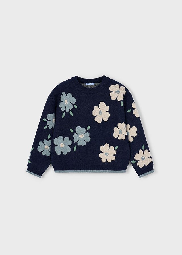 Maglione Girocollo Fiori 4303 - Coccole e Ricami p.iva IT09642670583