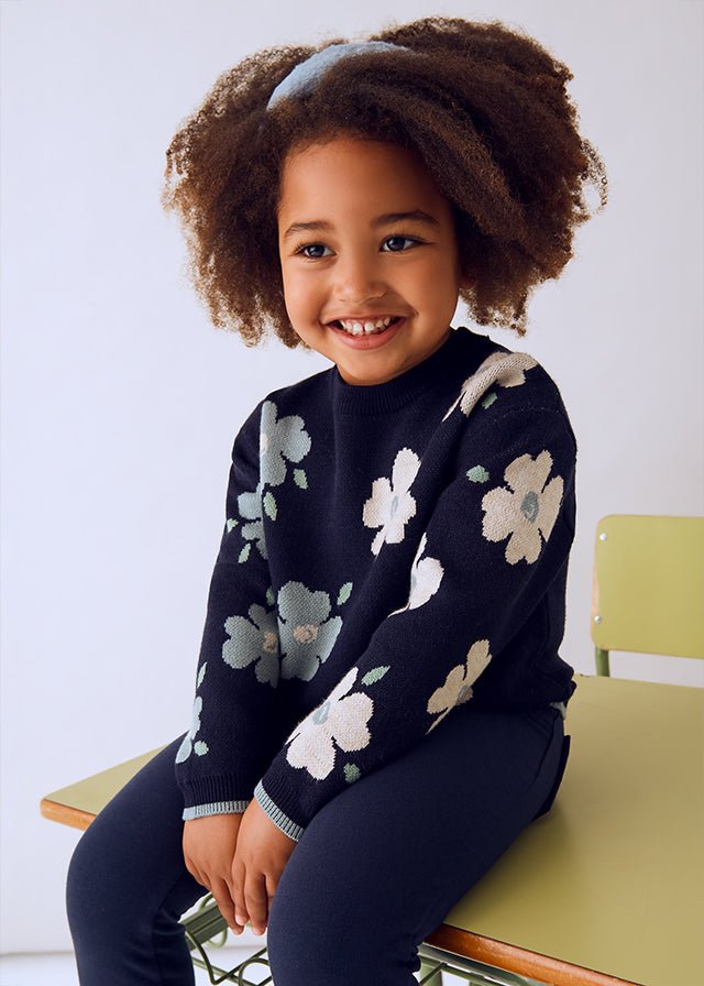 Maglione Girocollo Fiori 4303 - Coccole e Ricami p.iva IT09642670583