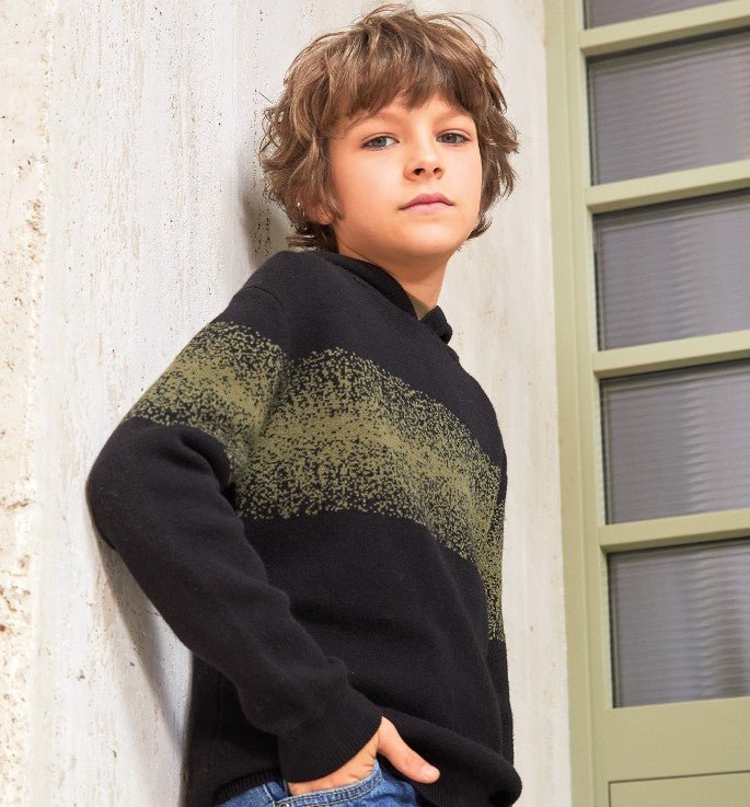Maglione Teenager Cappuccio 4A714 - Coccole e Ricami p.iva IT09642670583