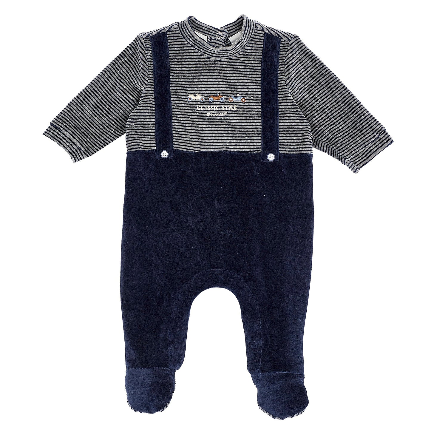 Tutina ciniglia righine 102870 - Coccole e Ricami p.iva IT09642670583