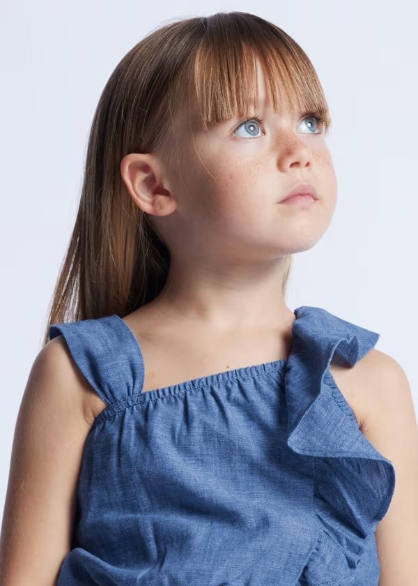 Blusa con rousce Bimba - Coccole e Ricami