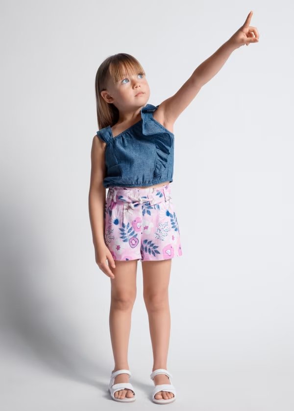 Blusa con rousce Bimba - Coccole e Ricami