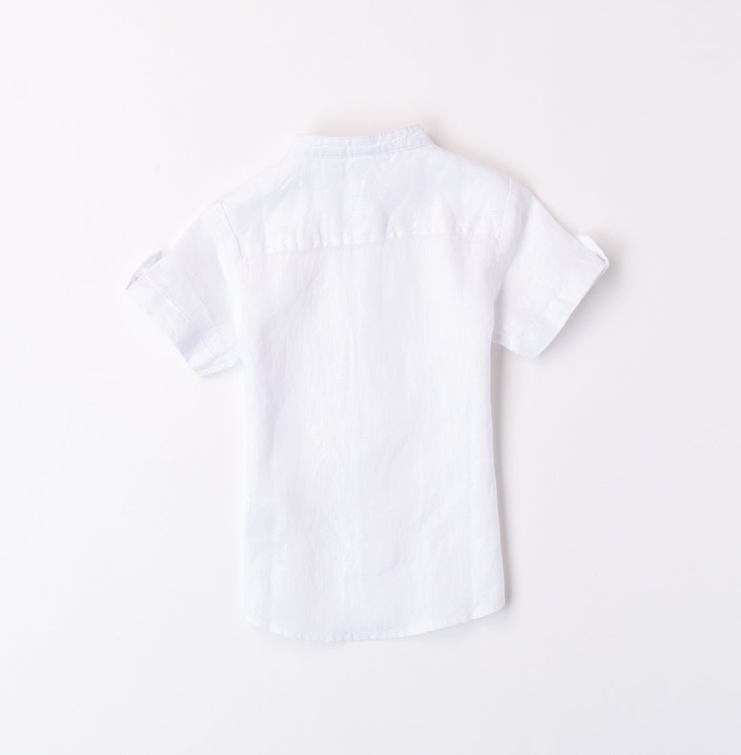 Camicia manica corta Lino - Coccole e Ricami