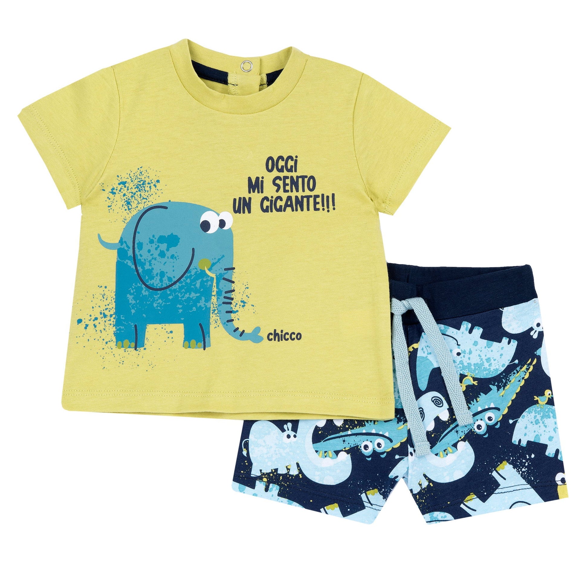 Completo corto Elefante - Coccole e Ricami