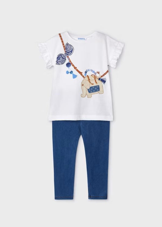 Completo leggins Elefante - Coccole e Ricami