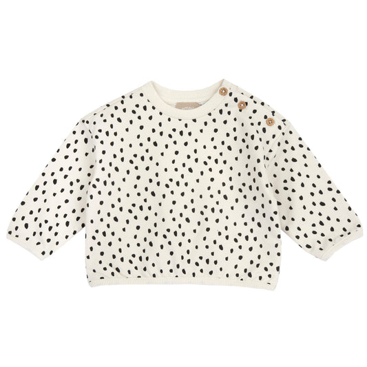 Felpa girocollo fantasia gocce - Coccole e Ricami