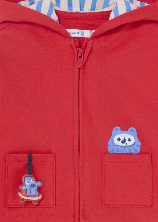 Felpa interattiva Zip avanti - Coccole e Ricami