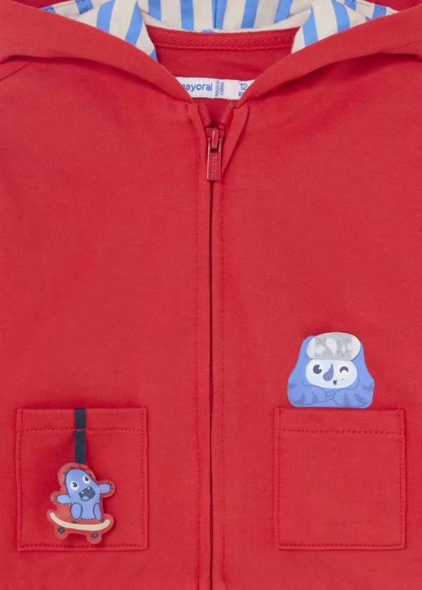 Felpa interattiva Zip avanti - Coccole e Ricami