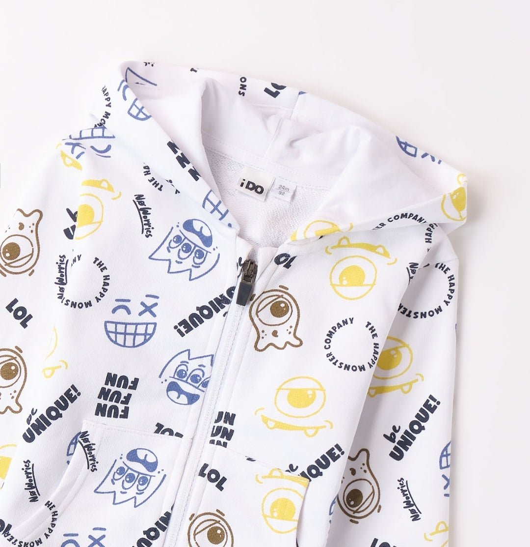 Felpa Zip Fantasia - Coccole e Ricami