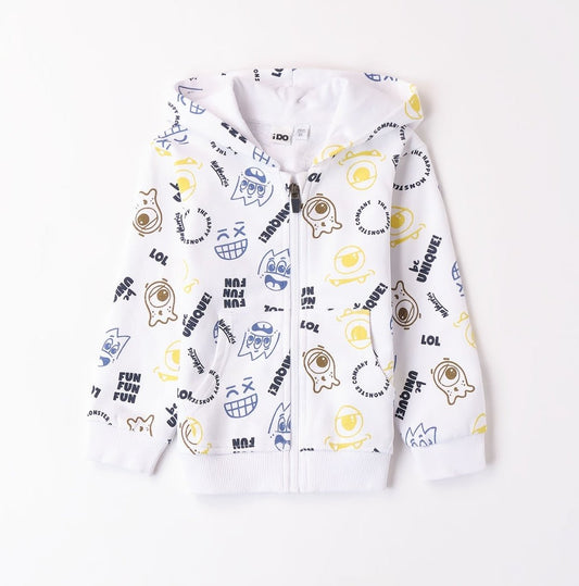 Felpa Zip Fantasia - Coccole e Ricami