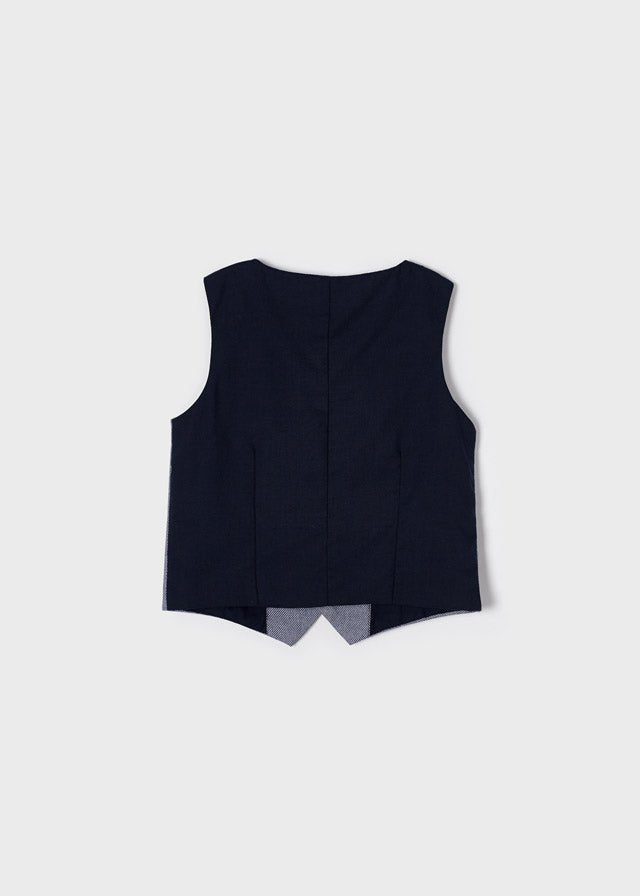 Gilet misto lino bambino - Coccole e Ricami |email: info@coccoleericami.shop| P.Iva 09642670583
