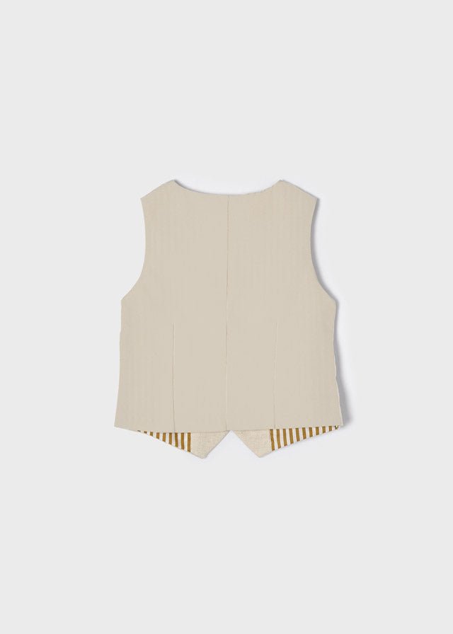 Gilet misto lino bambino - Coccole e Ricami |email: info@coccoleericami.shop| P.Iva 09642670583