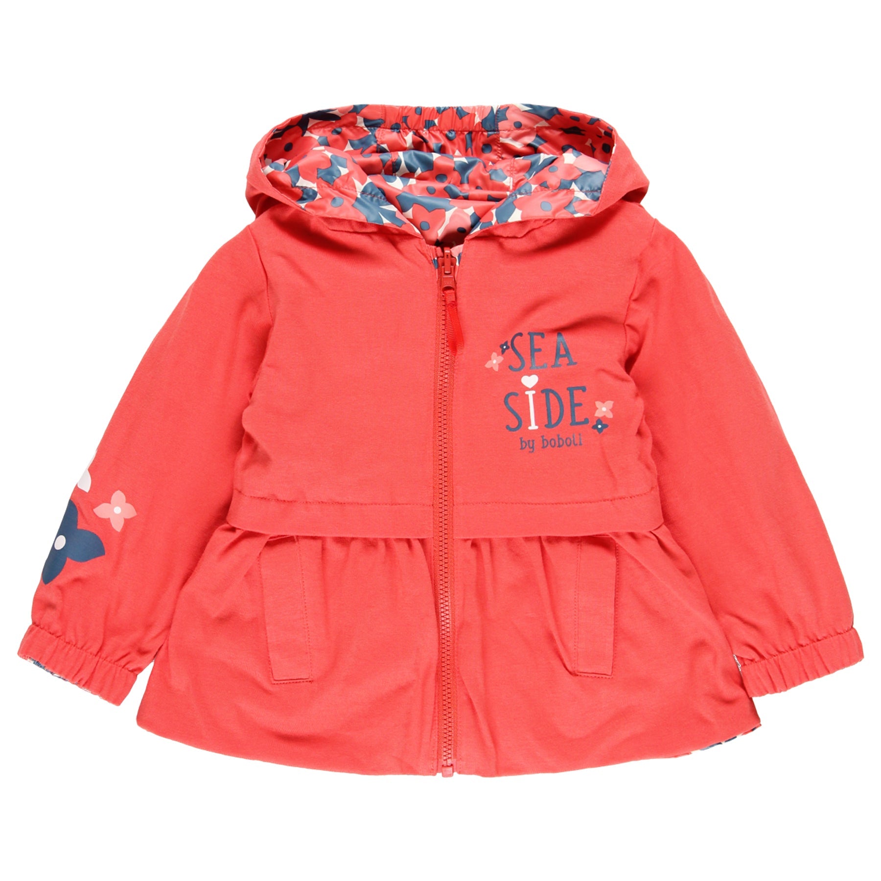 Giubbino antivento reversibile Fiori - Coccole e Ricami