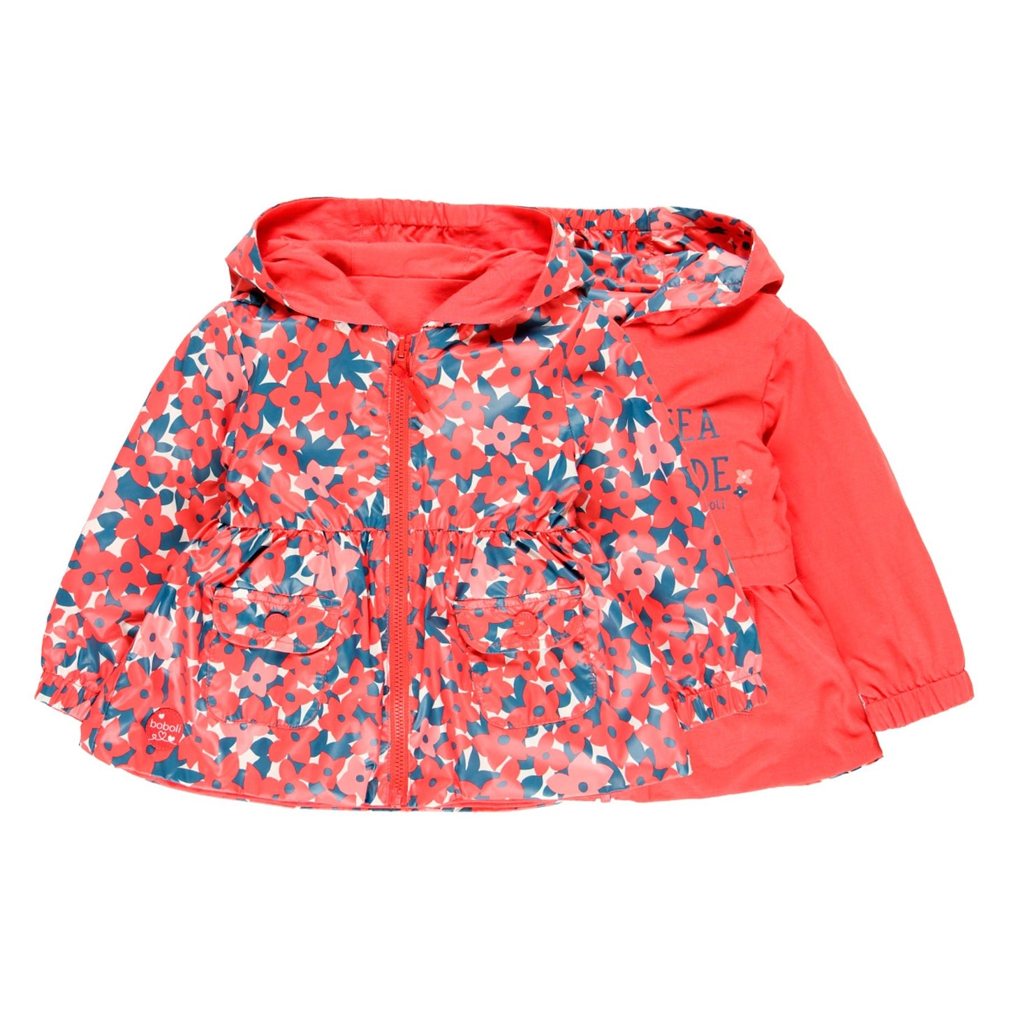 Giubbino antivento reversibile Fiori - Coccole e Ricami