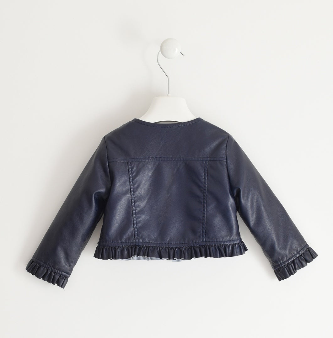 Giubbino ecopelle bambina - Coccole e Ricami |email: info@coccoleericami.shop| P.Iva 09642670583