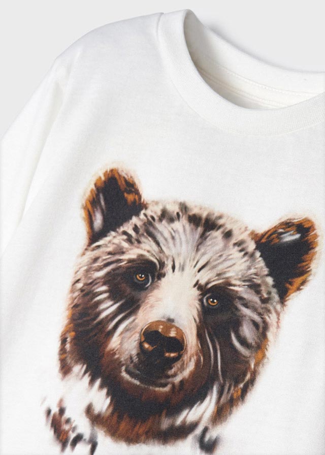 Maglietta con grafica orso ECOFRIENDS - Coccole e Ricami |email: info@coccoleericami.shop| P.Iva 09642670583