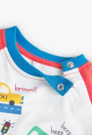 Maglietta manica lunga CAR - Coccole e Ricami
