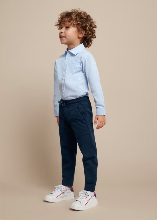 Pantalone gabardine laccetto - Coccole e Ricami