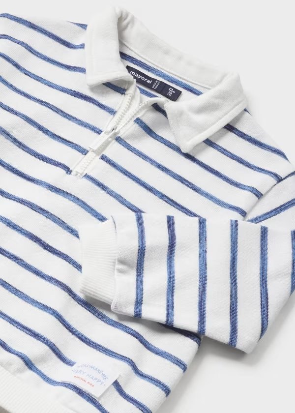 Polo manica lunga Righe - Coccole e Ricami