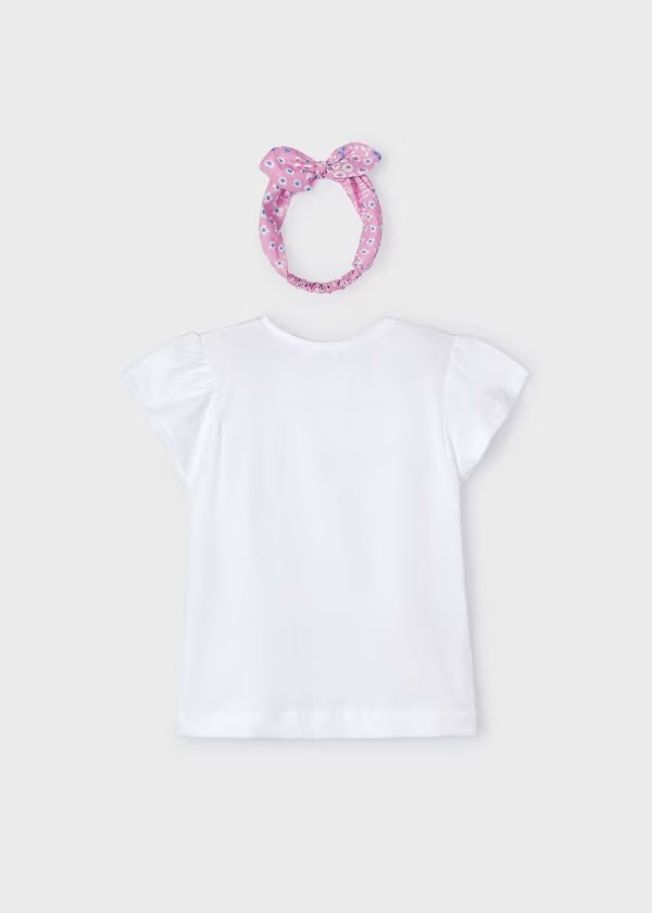 T-Shirt Bambina con Fascia - Coccole e Ricami