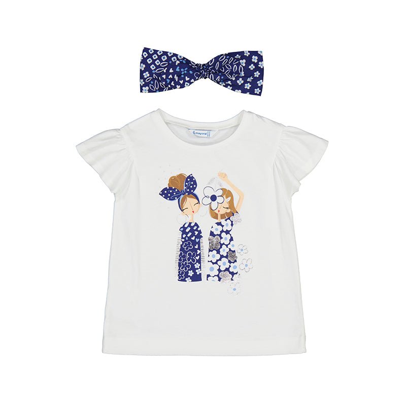 T-Shirt Bambina con Fascia - Coccole e Ricami