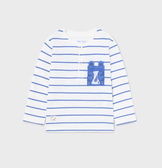 T-Shirt bimbo Interattiva Righe - Coccole e Ricami