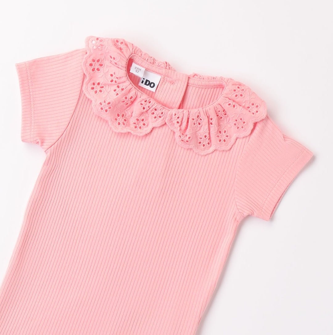 T-Shirt Collo Sangallo - Coccole e Ricami