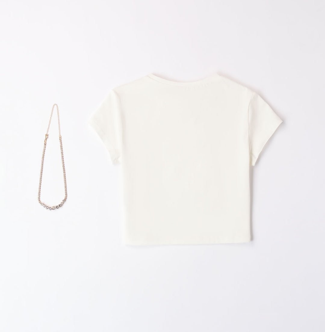 T-Shirt con collana teenager - Coccole e Ricami