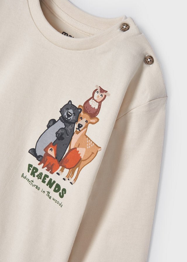T-Shirt con stampa ECOFRIENDS - Coccole e Ricami |email: info@coccoleericami.shop| P.Iva 09642670583