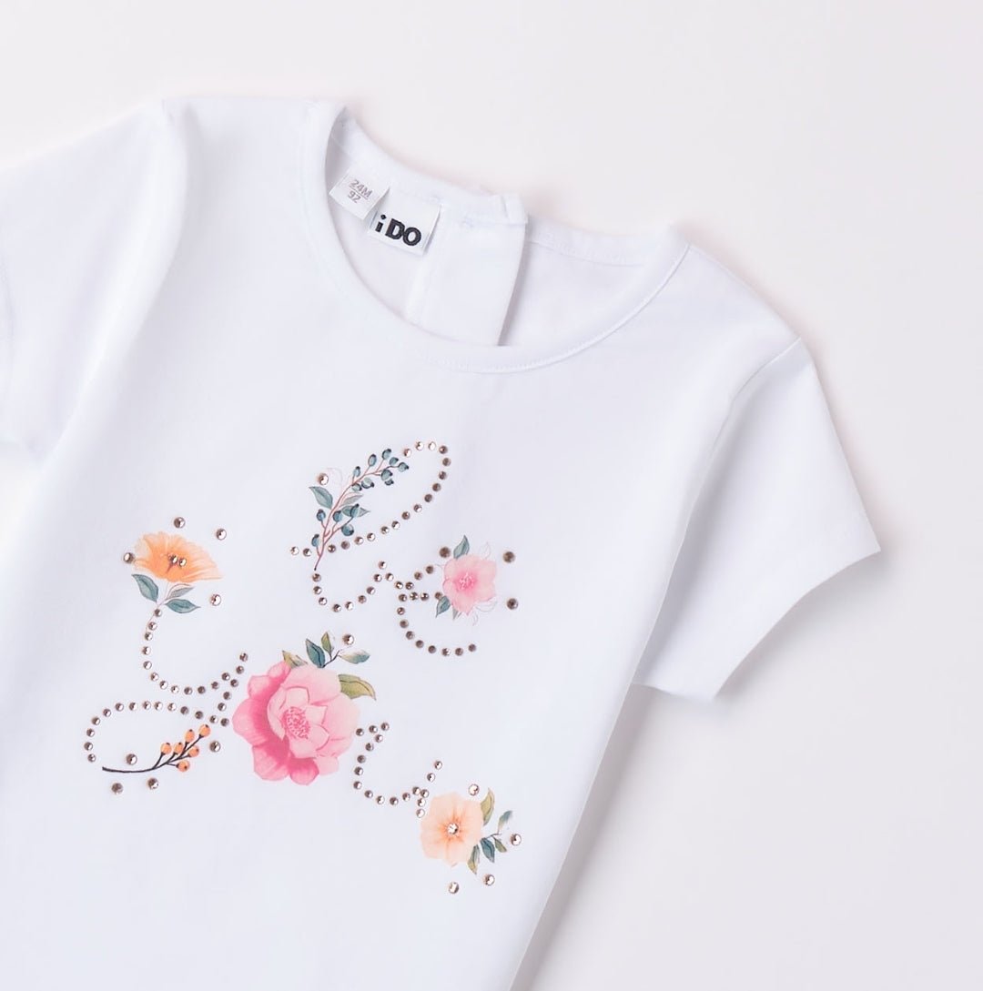 T-Shirt Fiori - Coccole e Ricami