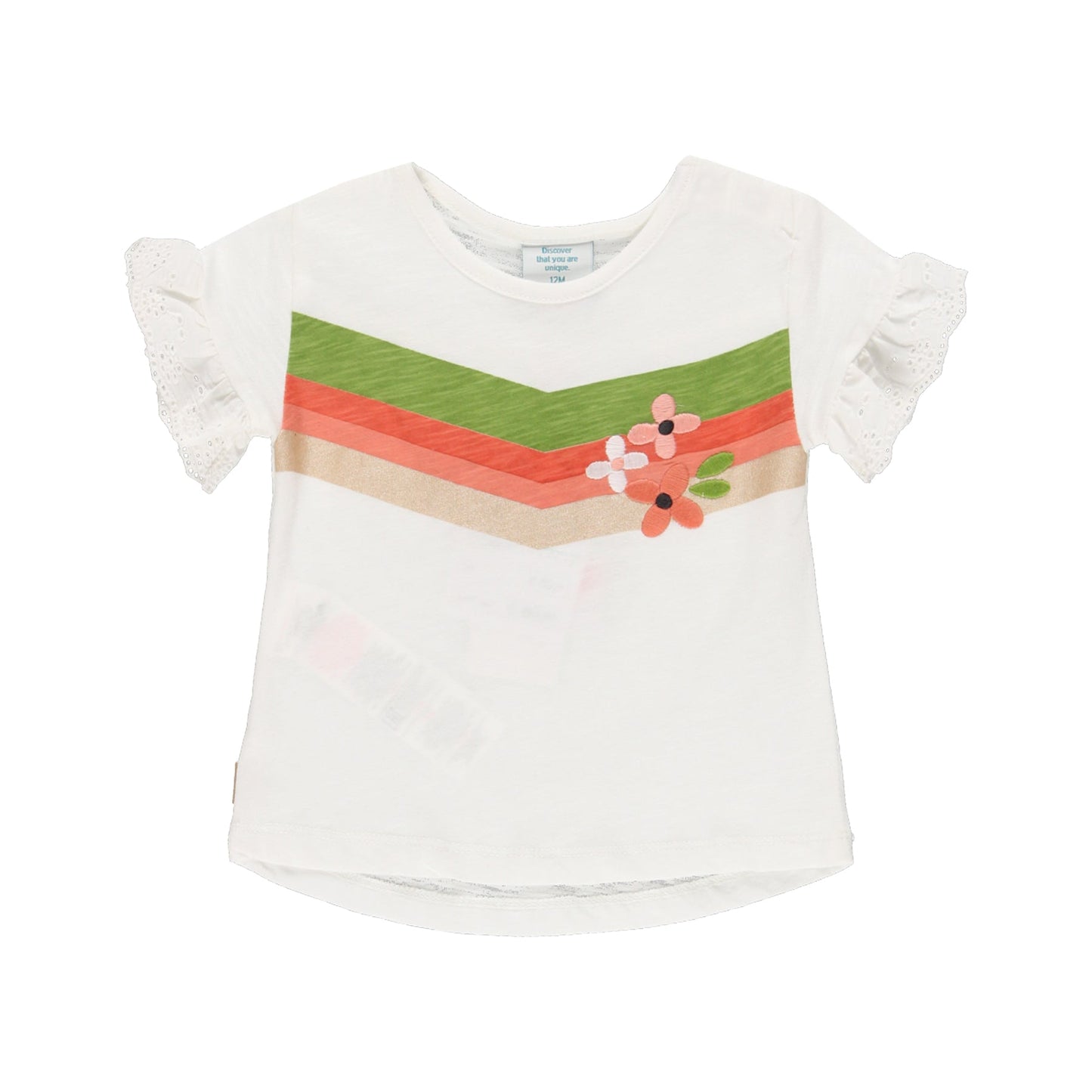 T-Shirt fiori ricamati - Coccole e Ricami