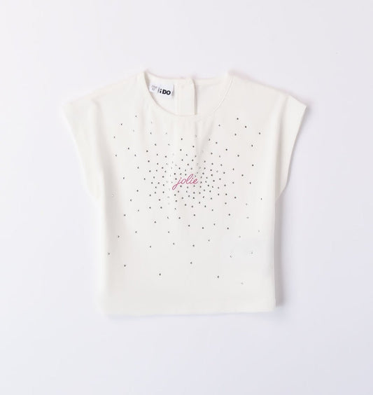 T-Shirt mezza manica Strass - Coccole e Ricami